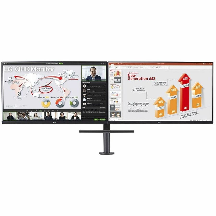 LG 27BP88QD-BS 27" Class WQHD LED Monitor - 16:9 - Textured Black 27BP88QD-BS