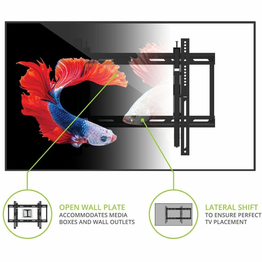 Kanto Wall Mount for TV, Monitor, Display - Black - Landscape TE300