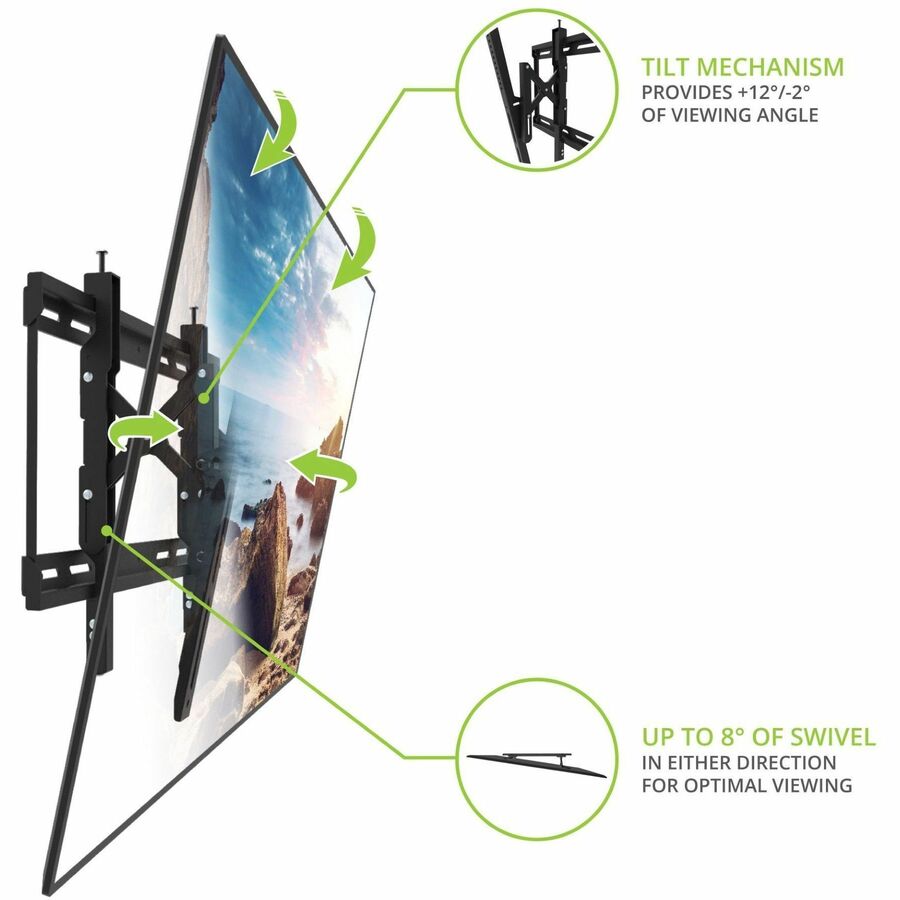 Kanto Wall Mount for TV, Monitor, Display - Black - Landscape TE300