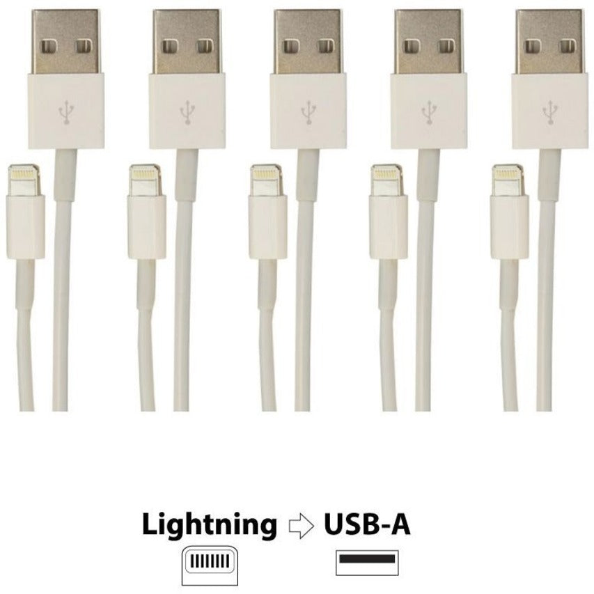 VisionTek Lightning to USB 1 Meter Cable White 5-Pack (M/M) 900759