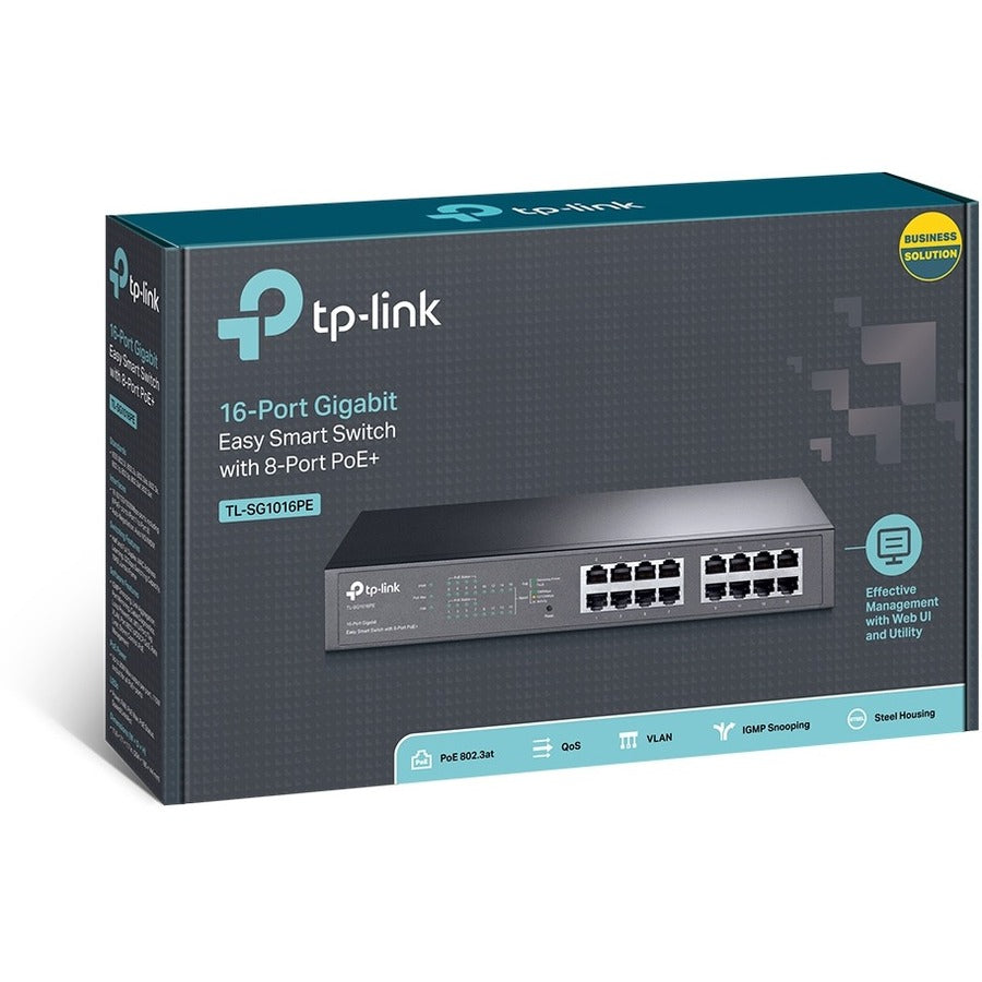 TP-Link TL-SG1016PE - 16-Port Gigabit Easy Smart PoE Switch with 8-Port PoE+ TL-SG1016PE