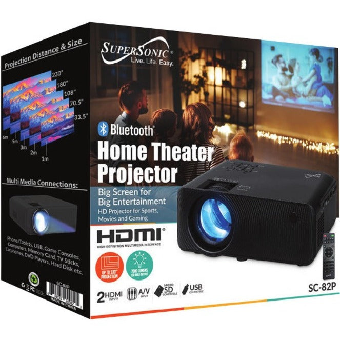 Supersonic SC-82P LCD Projector - 16:9 SC-82P