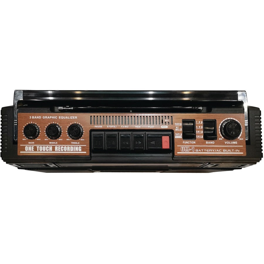 Supersonic 4 Band Radio & Cassette Player + Cassette To Mp3 Converter & Bluetooth SC-3201BTWOOD