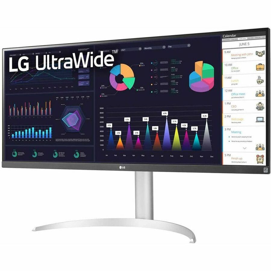 LG Ultrawide 34BQ650-W 34" Class UW-UXGA LCD Monitor - 21:9 - Textured Black, Textured White 34BQ650-W