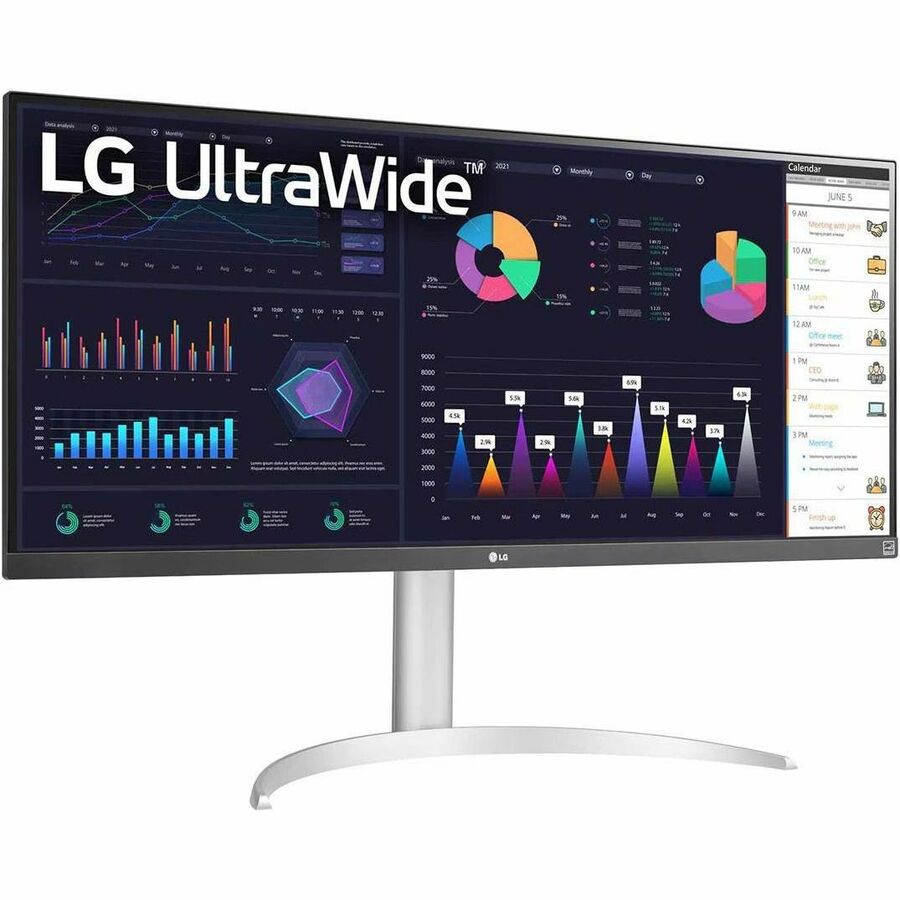 LG Ultrawide 34BQ650-W 34" Class UW-UXGA LCD Monitor - 21:9 - Textured Black, Textured White 34BQ650-W