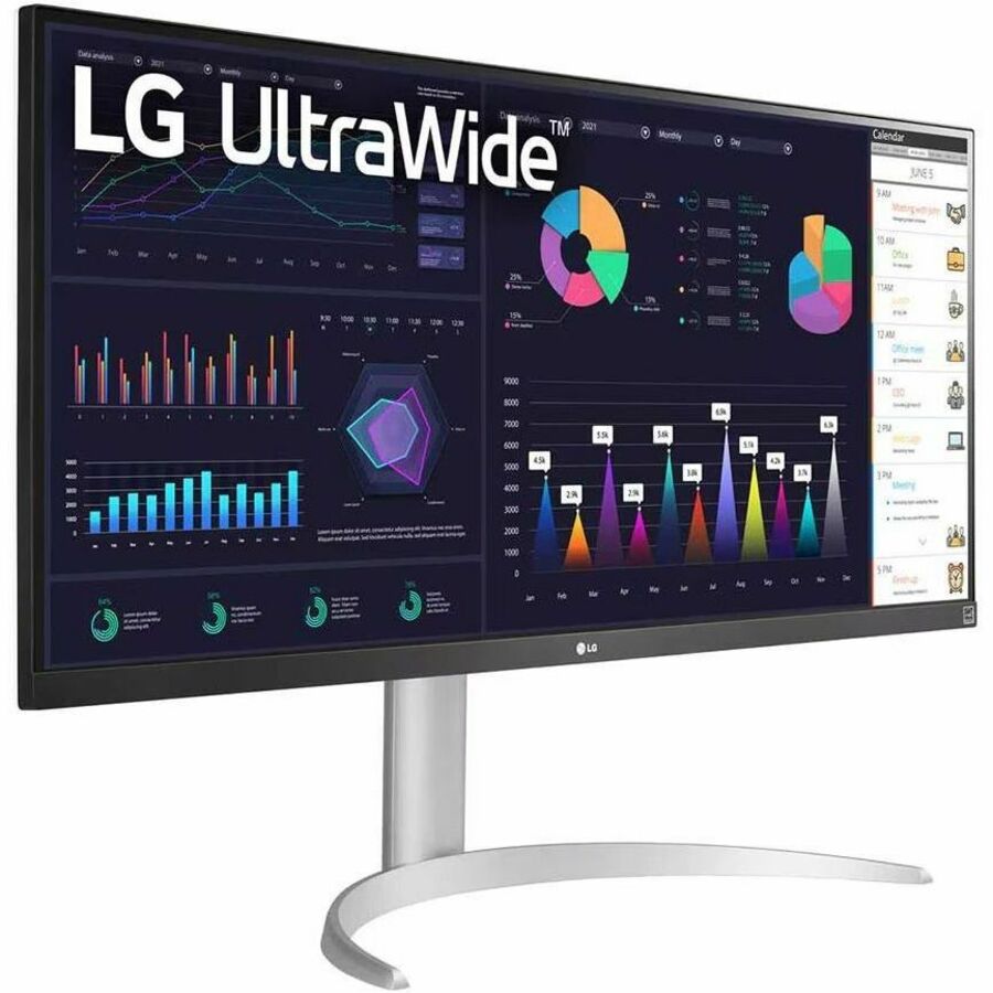 LG Ultrawide 34BQ650-W 34" Class UW-UXGA LCD Monitor - 21:9 - Textured Black, Textured White 34BQ650-W