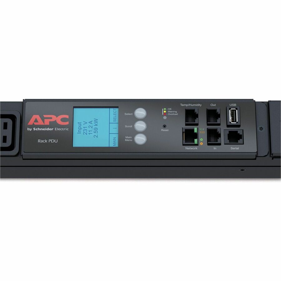 APC by Schneider Electric Rack PDU 2G, Metered, ZeroU, 17.2kW, 208V, (30) C13 AP8867