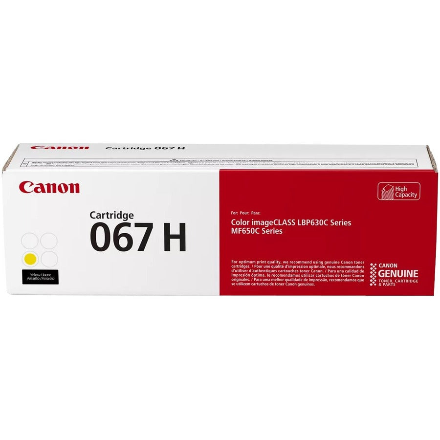 Canon 067 Original High Yield Laser Toner Cartridge - Yellow - 1 Each 5103C001