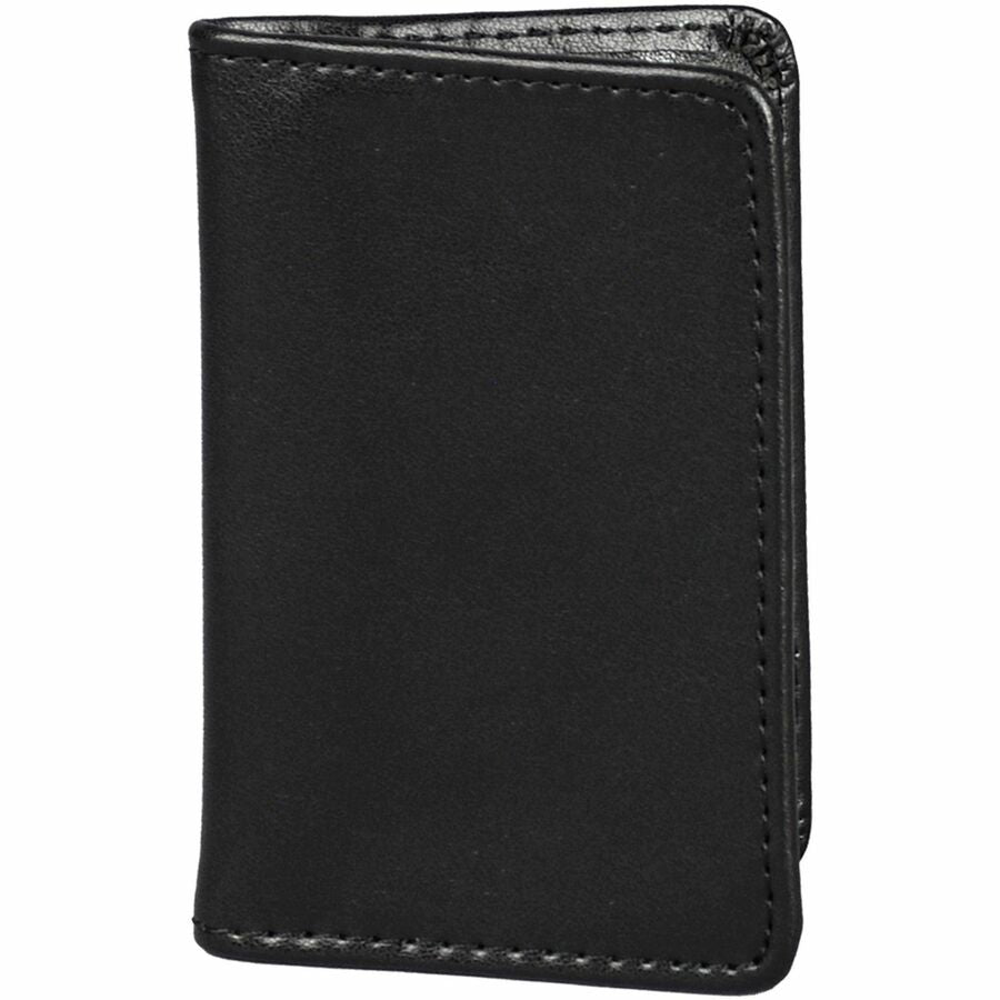 Samsill 81220 Regal Leather Business Card Holder, Case Holds 25 Business, Black (81220) 81220