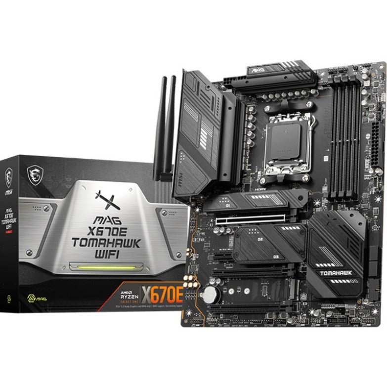 MSI MAG MAG X670E TOMAHAWK WIFI Gaming Desktop Motherboard - AMD X670 Chipset - Socket AM5 - ATX X670ETMAHAWIFI