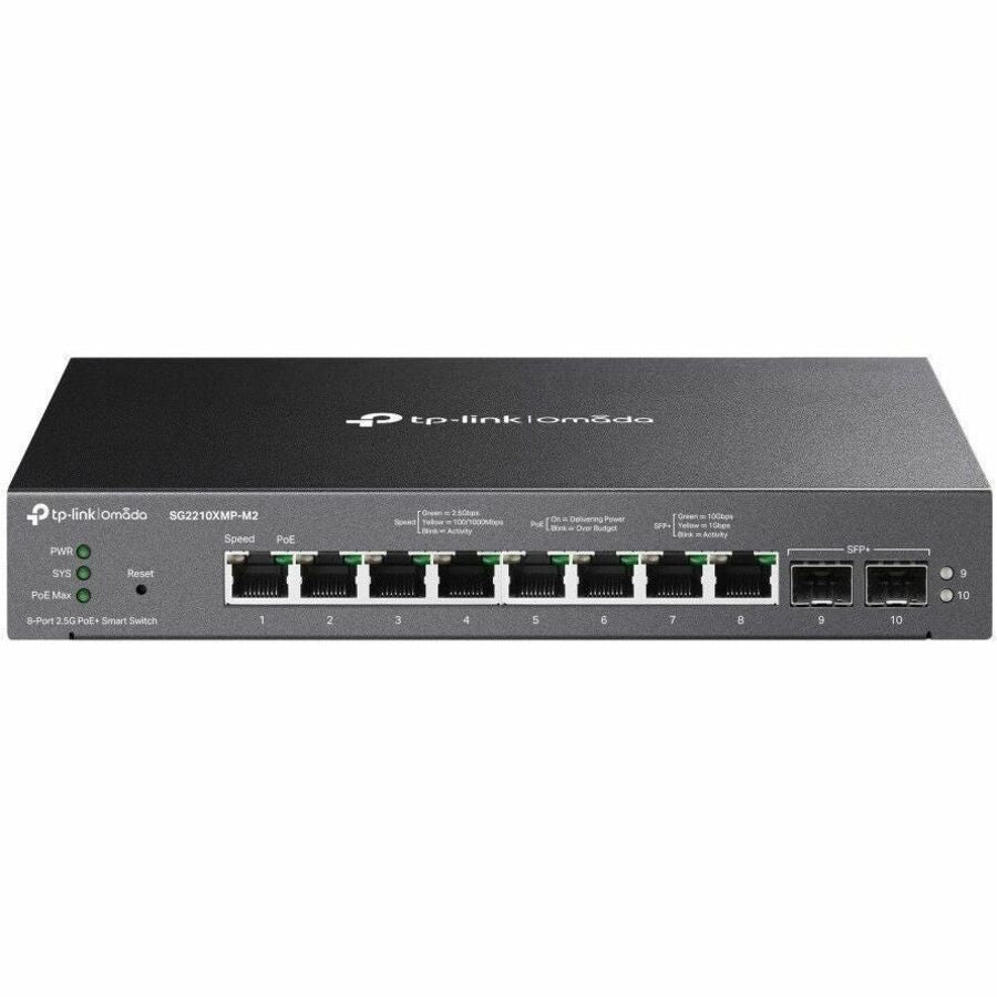 TP-Link Omada 8-Port 2.5GBASE-T and 2-Port 10GE SFP+ Smart Switch with 8-Port PoE+ SG2210XMP-M2