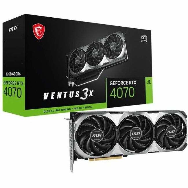 MSI NVIDIA GeForce RTX 4070 Graphic Card - 12 GB GDDR6 G4070V3XE12C