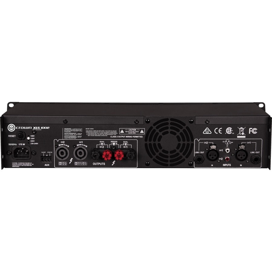 Crown XLS 1002 Amplifier - 700 W RMS - 2 Channel - Black NXLS1002-0-US