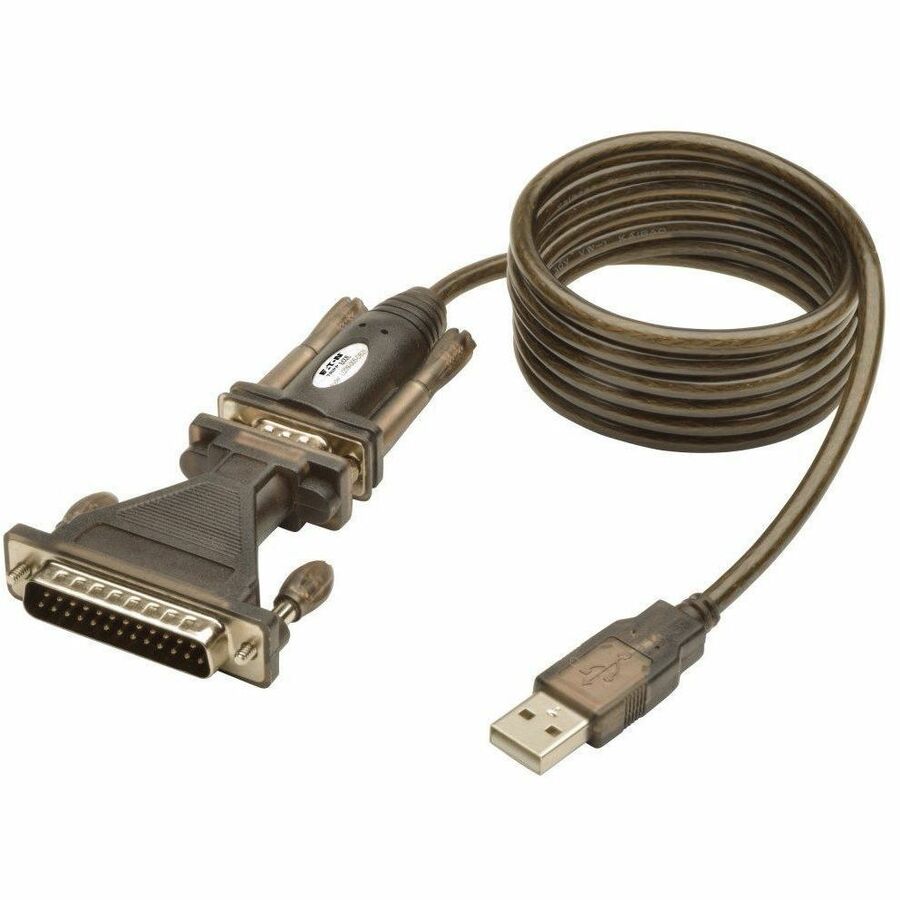 Eaton Tripp Lite Series USB to Serial Adapter Cable (USB-A to DB25 M/M), 5 ft. (1.52 m) U209-005-DB25