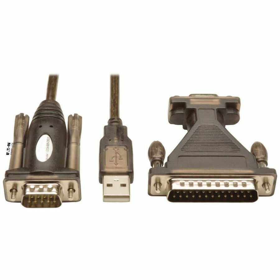 Eaton Tripp Lite Series USB to Serial Adapter Cable (USB-A to DB25 M/M), 5 ft. (1.52 m) U209-005-DB25