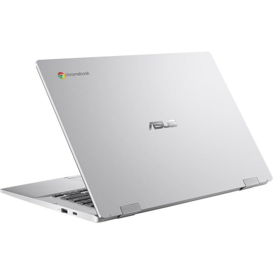 Asus Chromebook Flip CX1400 CX1400FKA-DS84FT 14" Touchscreen Convertible 2 in 1 Chromebook - Full HD - Intel Celeron N4500 - 8 GB - 64 GB Flash Memory - Transparent Silver CX1400FKA-DS84FT