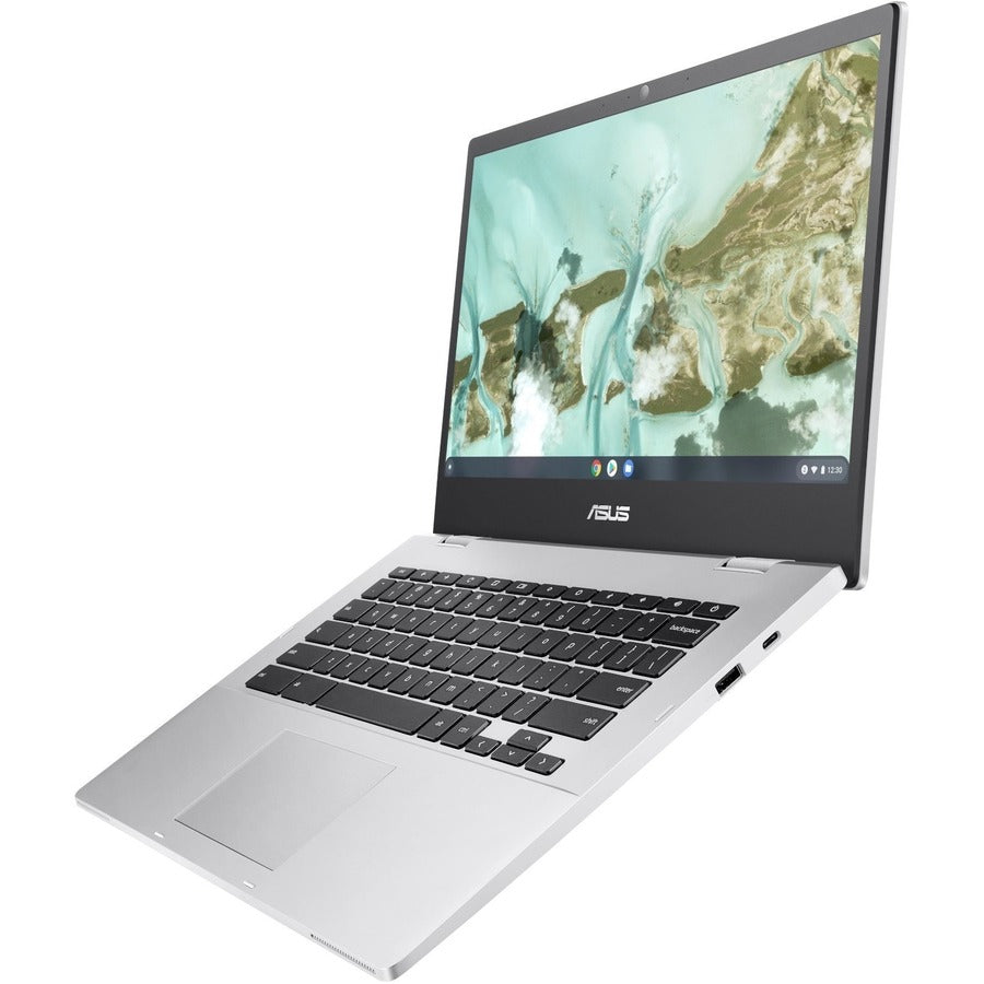 Asus Chromebook Flip CX1400 CX1400FKA-DS84FT 14" Touchscreen Convertible 2 in 1 Chromebook - Full HD - Intel Celeron N4500 - 8 GB - 64 GB Flash Memory - Transparent Silver CX1400FKA-DS84FT