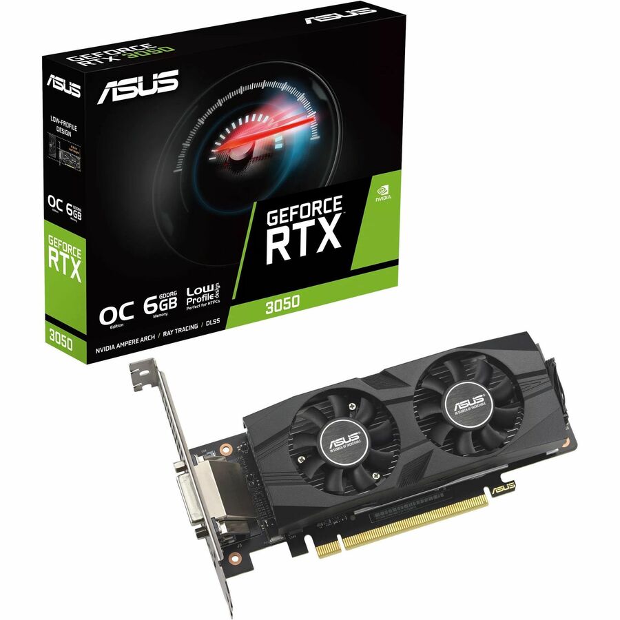 Asus NVIDIA GeForce RTX 3050 Graphic Card - 6 GB GDDR6 - Low-profile RTX3050-O6G-LP-BRK