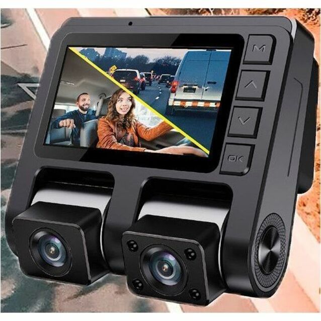 GekoGear Front/Rear Dashcam With Display ORBIT D110