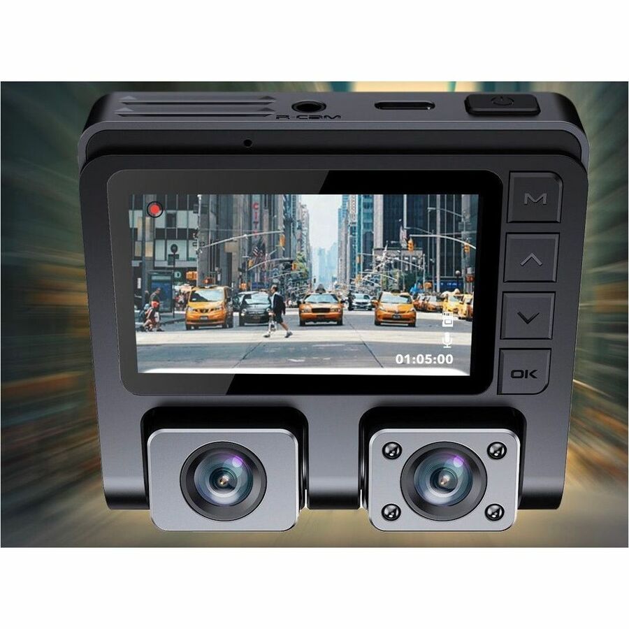 GekoGear Front/Rear Dashcam With Display ORBIT D110