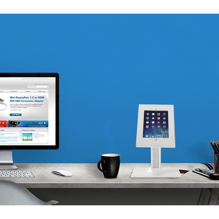 SIIG Security Countertop Kiosk & POS Stand for iPad CE-MT2611-S1