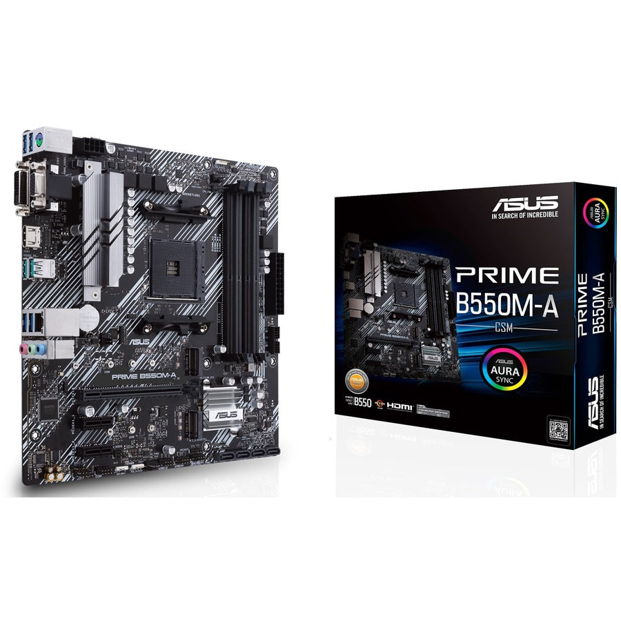 Asus Prime B550M-A/CSM Desktop Motherboard - AMD B550 Chipset - Socket AM4 - Micro ATX PRIME B550M-A/CSM