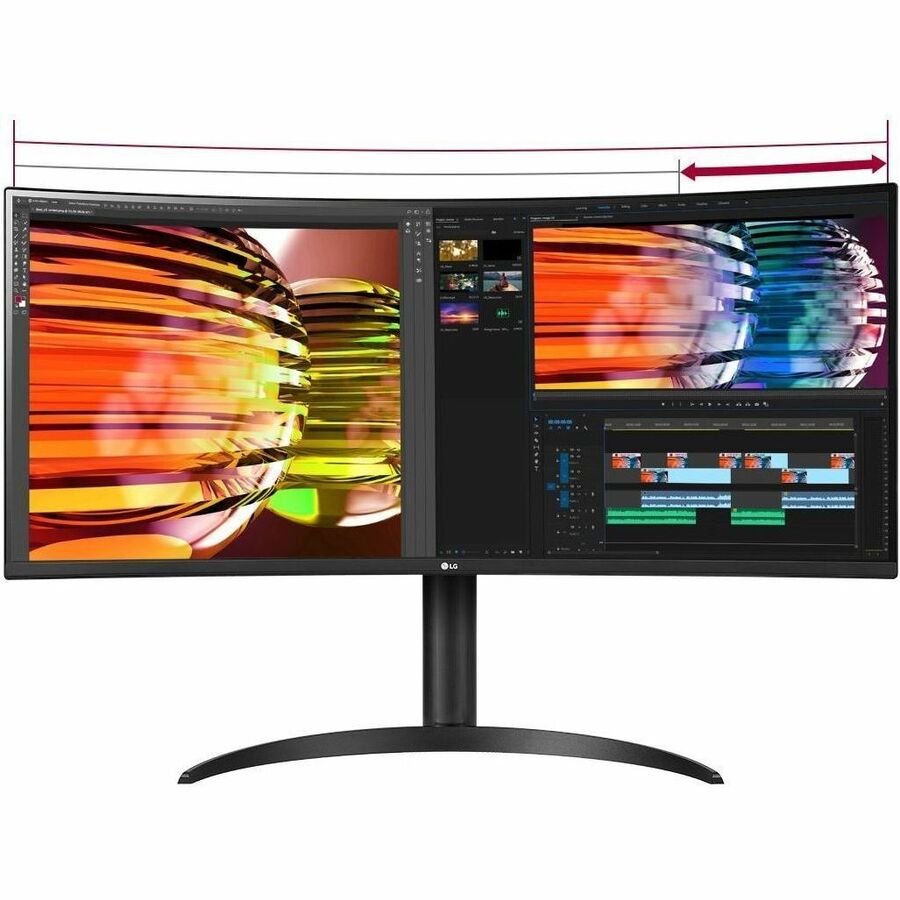 LG 34BP65C-B 34" Class UW-QHD Curved Screen LCD Monitor - Black 34BP65C-B