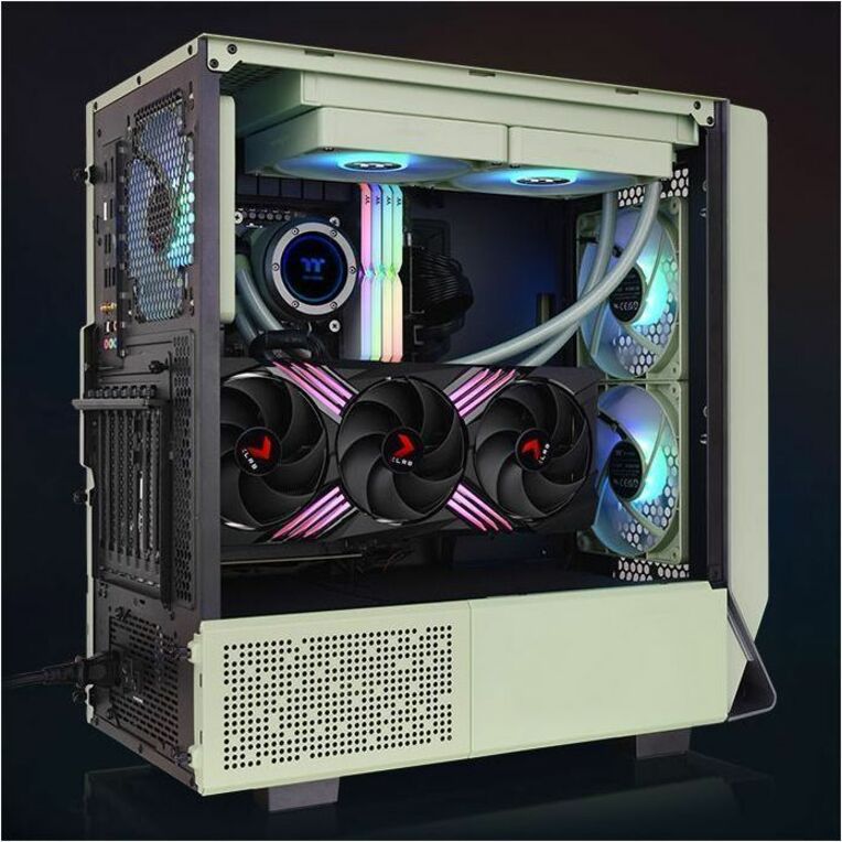 Thermaltake Ceres 300 TG ARGB Matcha Green Mid Tower Chassis CA-1Y2-00MEWN-00