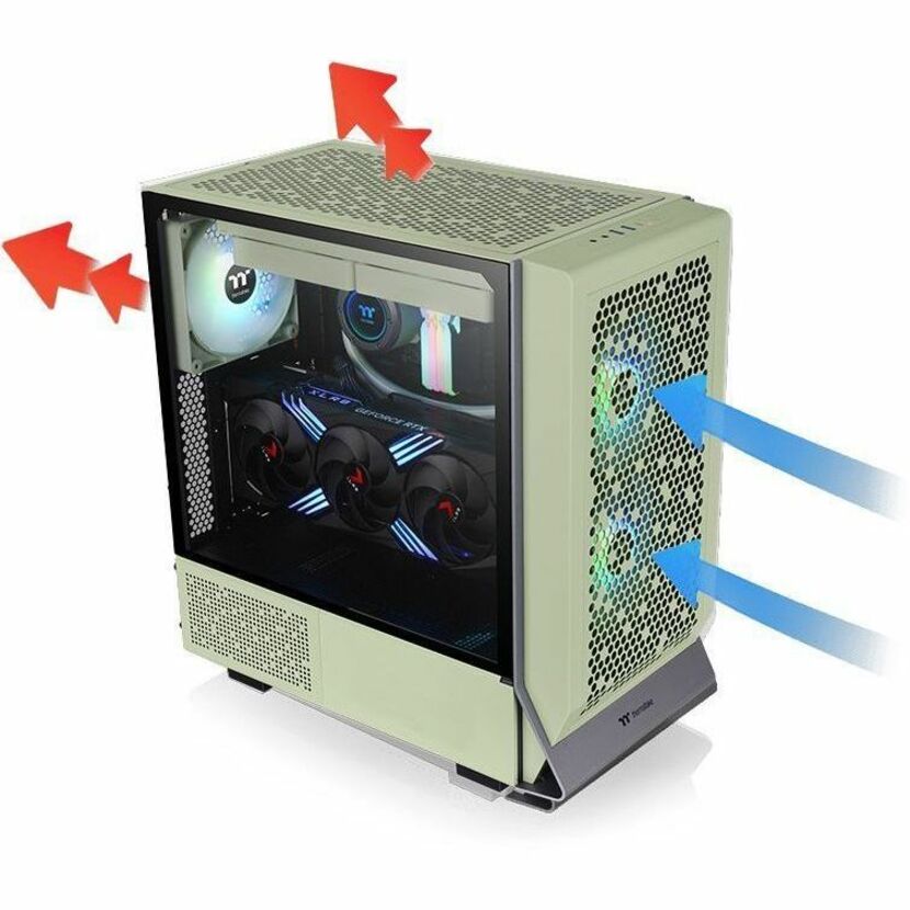 Thermaltake Ceres 300 TG ARGB Matcha Green Mid Tower Chassis CA-1Y2-00MEWN-00