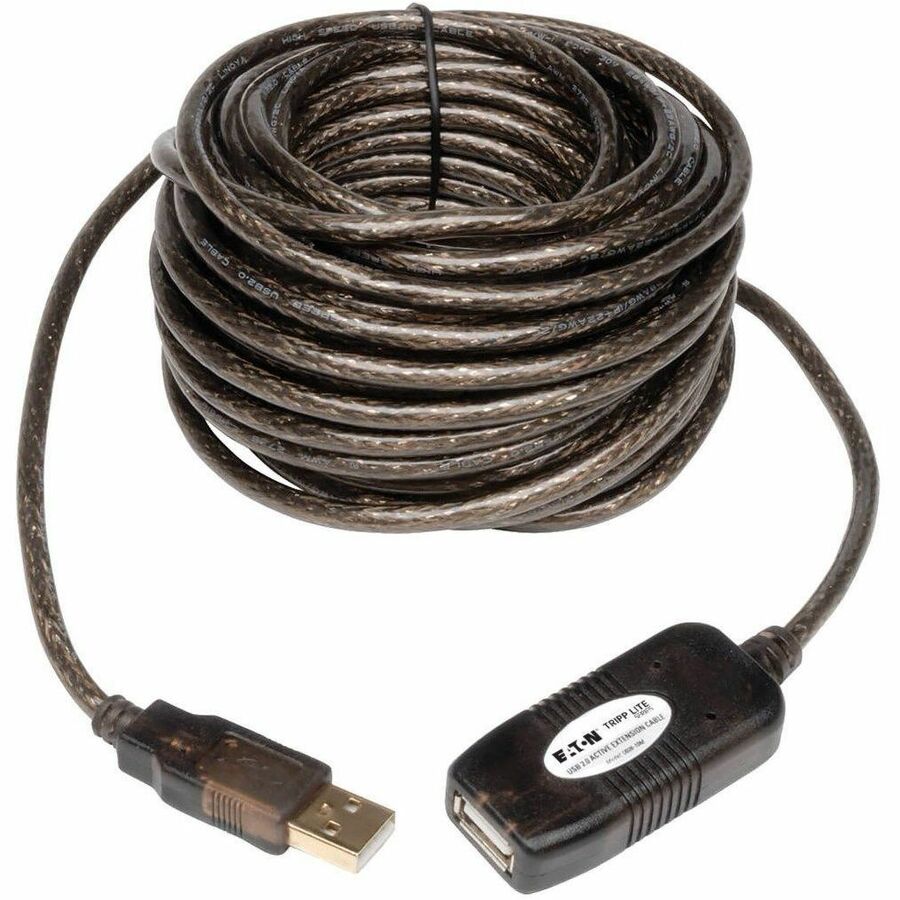 Eaton Tripp Lite Series USB 2.0 Active Extension Repeater Cable (A M/F), 16 ft. (4.88 m) U026-016