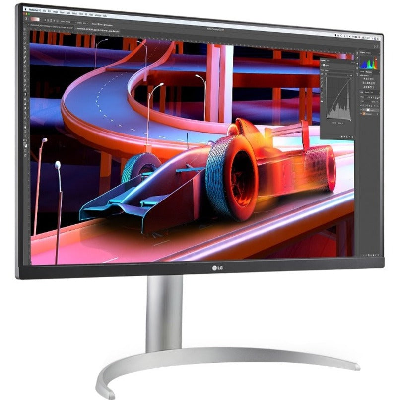 LG 27BP85UN-W 27" Class 4K UHD Gaming LCD Monitor - 16:9 - Silver, Black, White 27BP85UN-W