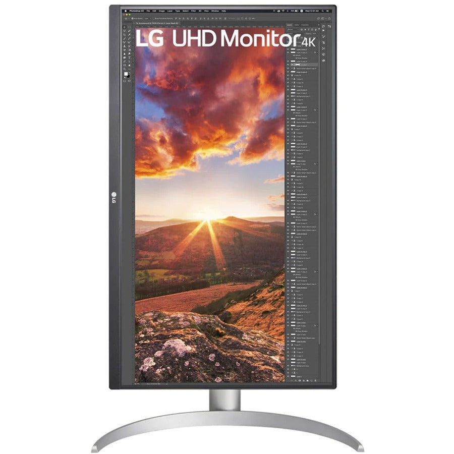 LG 27BP85UN-W 27" Class 4K UHD Gaming LCD Monitor - 16:9 - Silver, Black, White 27BP85UN-W