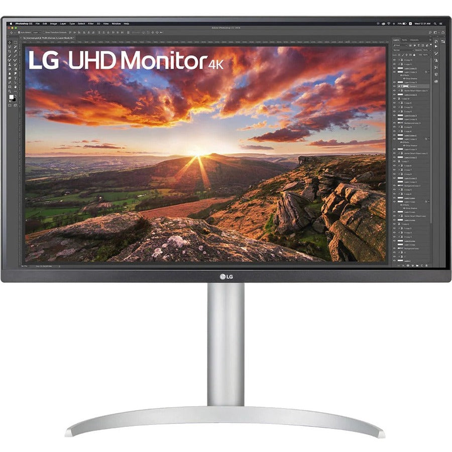 LG 27BP85UN-W 27" Class 4K UHD Gaming LCD Monitor - 16:9 - Silver, Black, White 27BP85UN-W