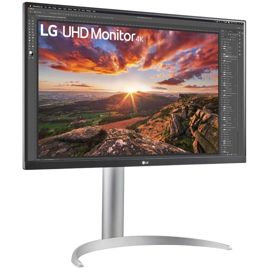 LG 27BP85UN-W 27" Class 4K UHD Gaming LCD Monitor - 16:9 - Silver, Black, White 27BP85UN-W