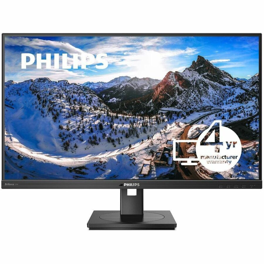 PHILIPS 279P1B - 27 inch Monitor, LED, 4K UHD, DCI-P3 99%, USB-C (90W), HDMIx2, DP, 4 Year Manufacturer Warranty - 27" 279P1B