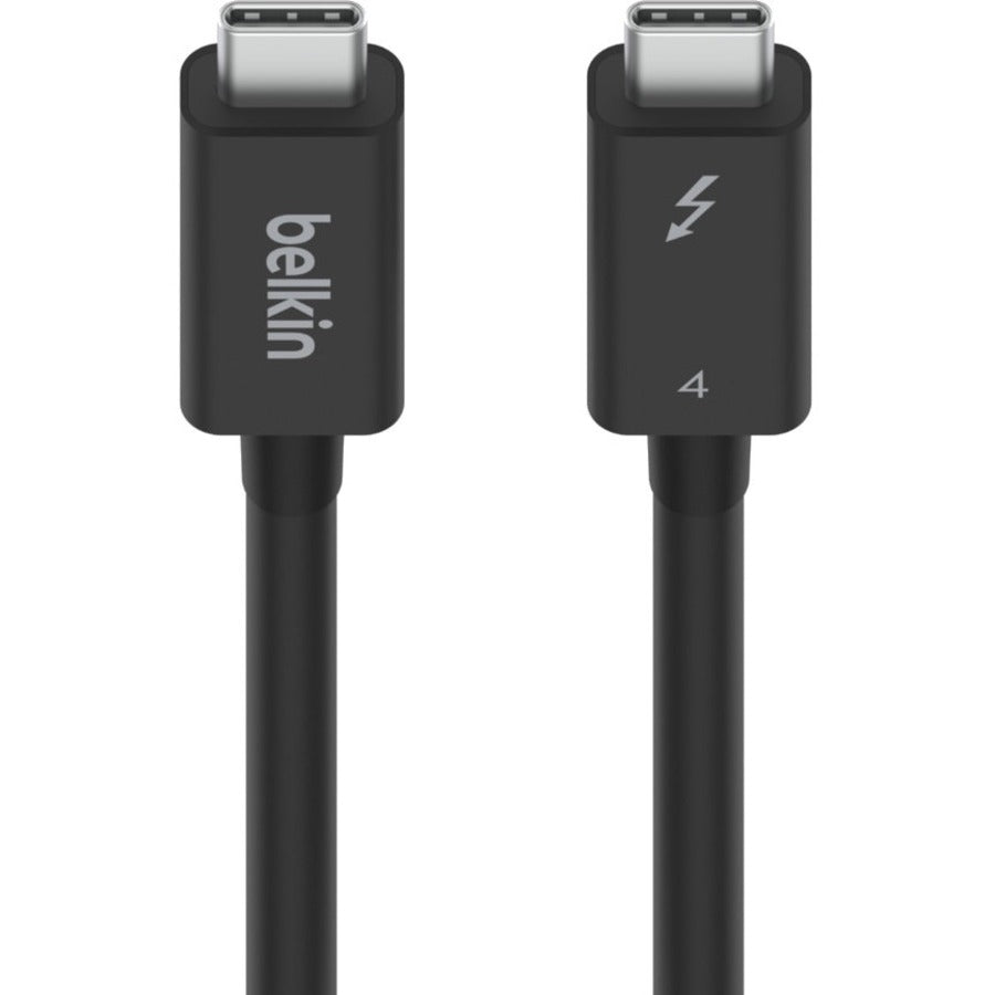 Belkin 100W Thunderbolt 4 USB-C to USB-C Cable - USB 4 - 40Gbps - 8K - 2m/6.6ft - M/M - Black INZ002BT2MBK