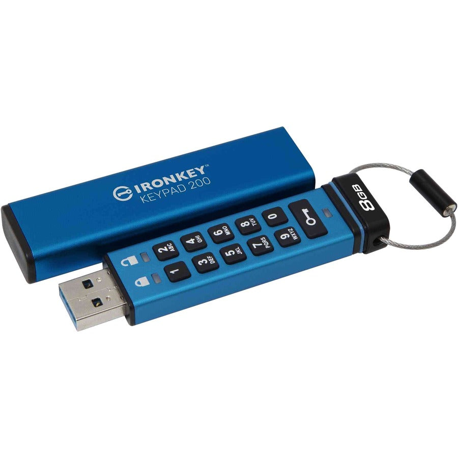 IronKey Keypad 200 8GB USB 3.2 (Gen 1) Type A Flash Drive IKKP200/8GB