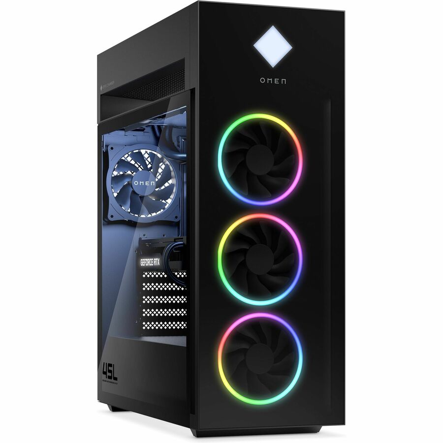 OMEN GT22-1000i GT22-1050 Gaming Desktop Computer - Intel Core i7 13th Gen i7-13700KF - 16 GB - 1 TB SSD - Black, Dark Chrome 8C476AA#ABA