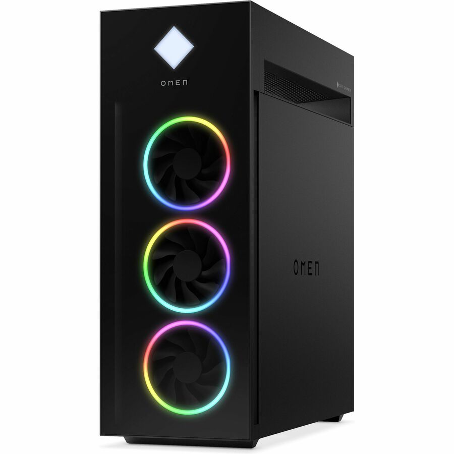 OMEN GT22-1000i GT22-1050 Gaming Desktop Computer - Intel Core i7 13th Gen i7-13700KF - 16 GB - 1 TB SSD - Black, Dark Chrome 8C476AA#ABA