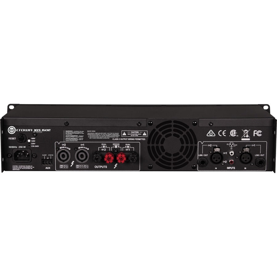 Crown XLS DriveCore 2 1502 Amplifier - 1500 W RMS - 2 Channel - Black NXLS1502-0-US