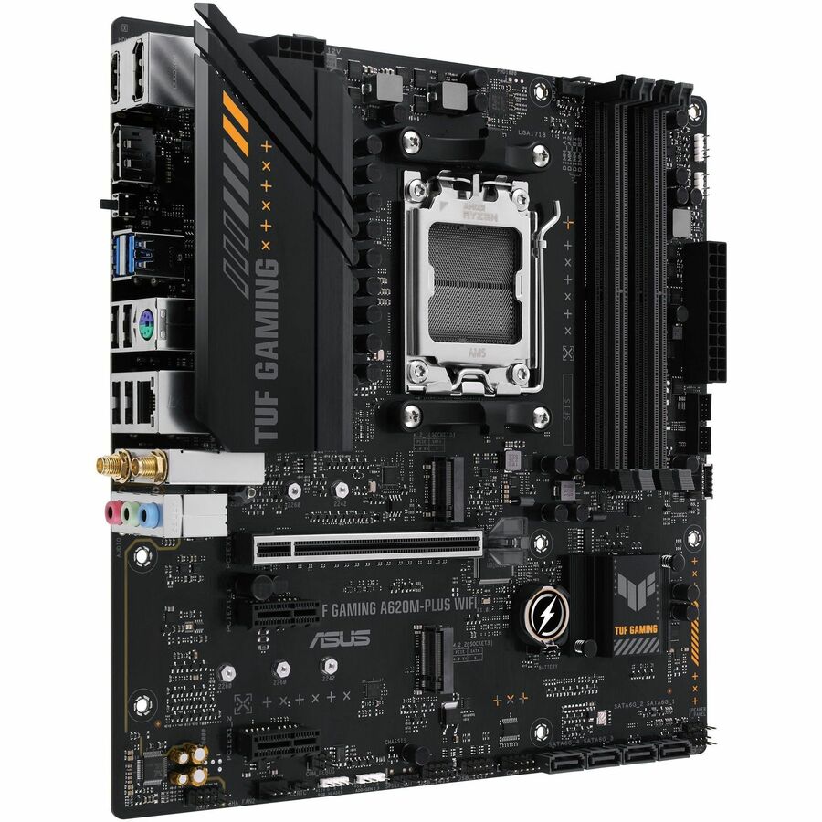 TUF A620M-PLUS WIFI Gaming Desktop Motherboard - AMD A620 Chipset - Socket AM5 - Micro ATX TUF-GAMING-A620M-PLUS WIF