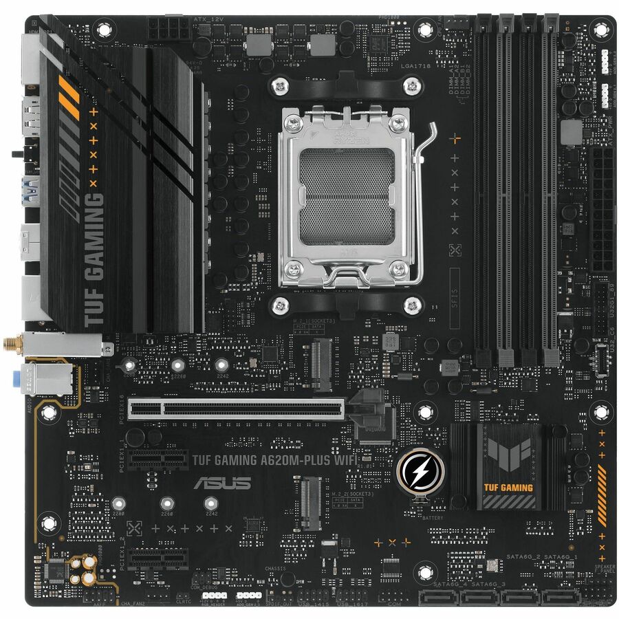 TUF A620M-PLUS WIFI Gaming Desktop Motherboard - AMD A620 Chipset - Socket AM5 - Micro ATX TUF-GAMING-A620M-PLUS WIF