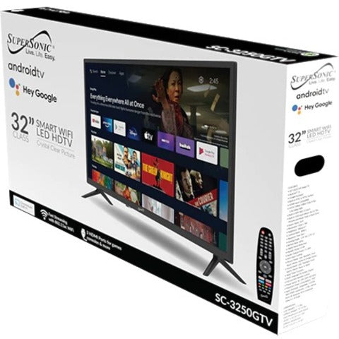 Supersonic SC-3250GTV 32" Smart LED-LCD TV - HDTV - Black SC-3250GTV