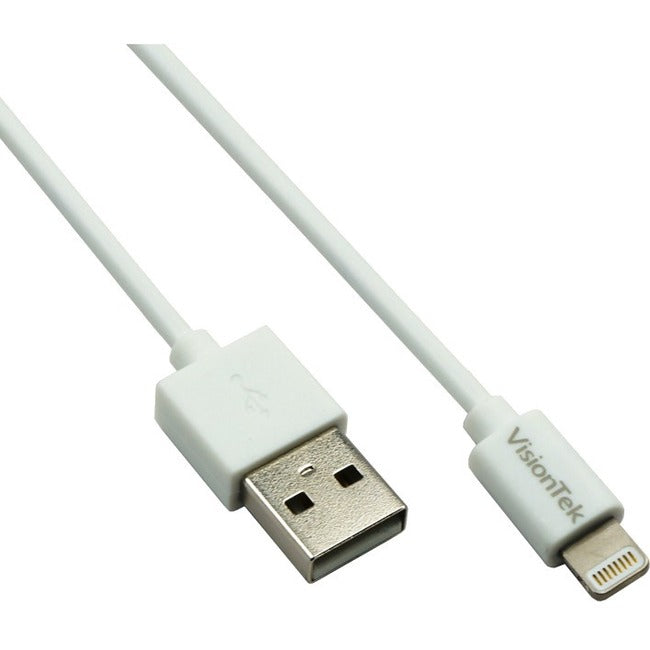 VisionTek Lightning to USB 1 Meter MFI Cable White (M/M) 900862