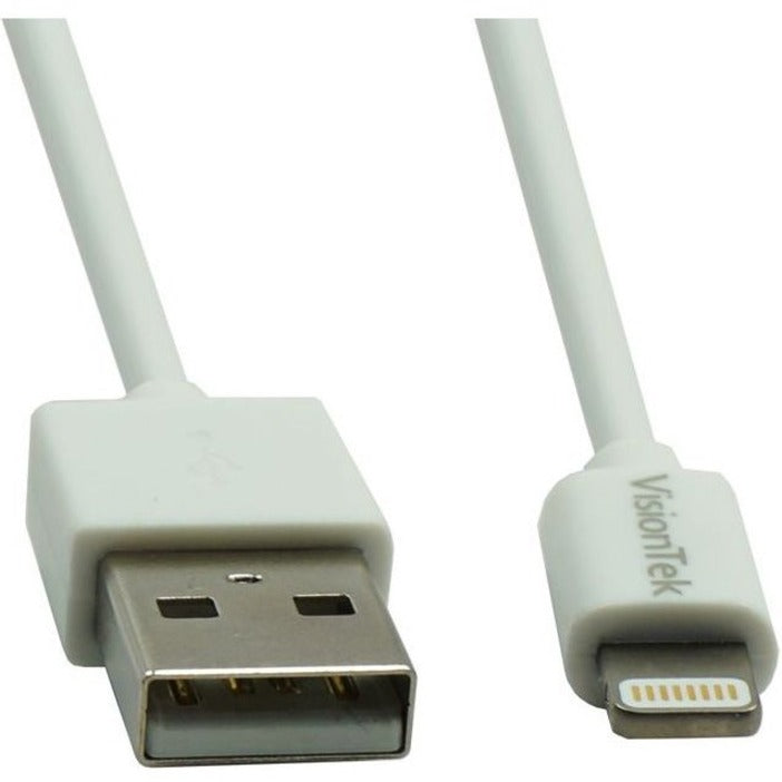 VisionTek Lightning to USB 1 Meter MFI Cable White (M/M) 900862