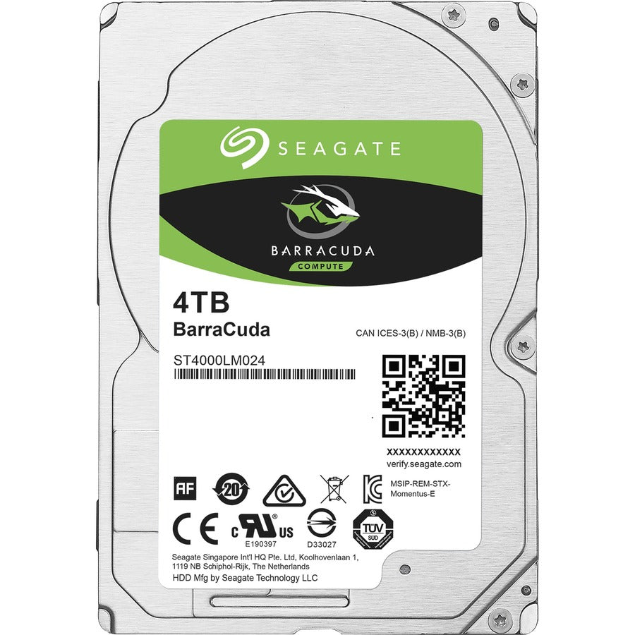 Seagate BarraCuda ST4000LM024 4 TB Hard Drive - 2.5" Internal - SATA (SATA/600) ST4000LM024