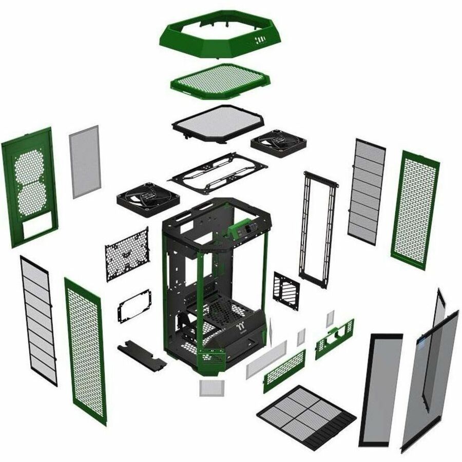 Thermaltake The Tower 300 Racing Green Micro Tower Chassis CA-1Y4-00SCWN-00