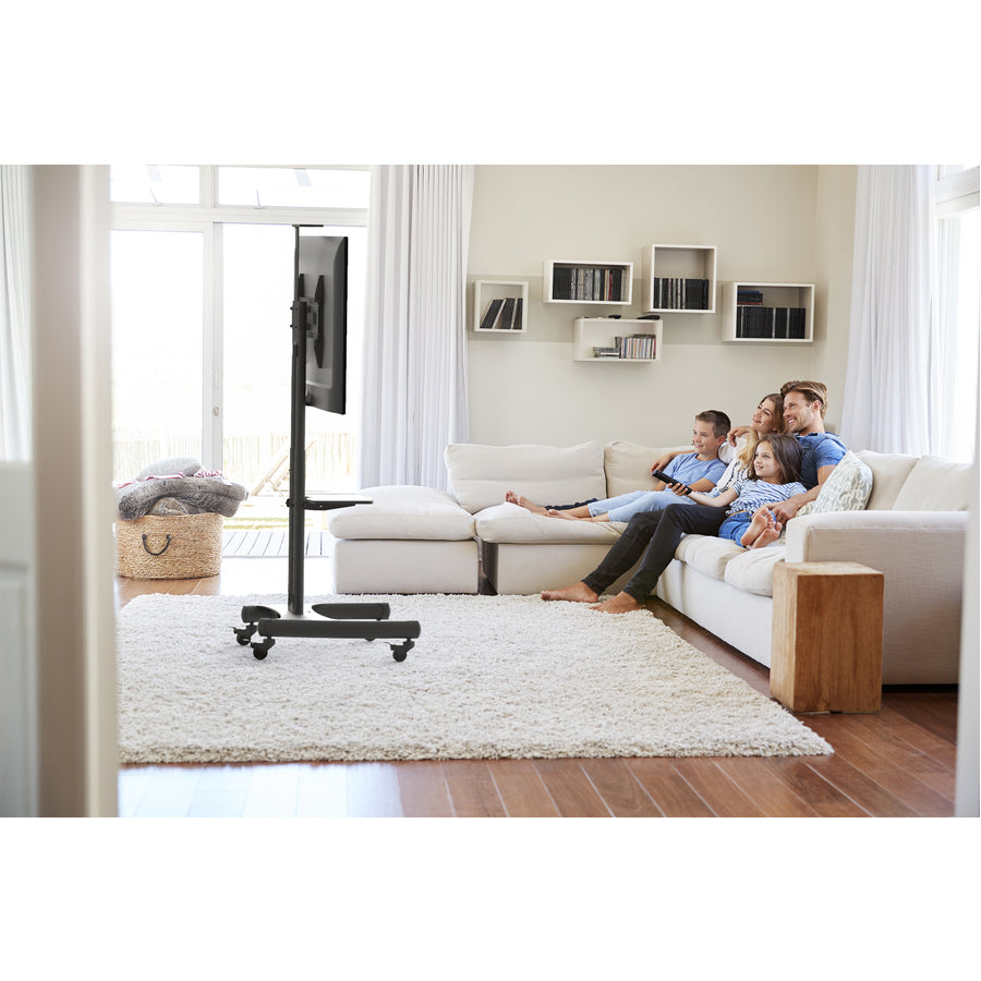 Kanto MTM65PL Mobile TV Mount with Adjustable Shelf for 37-inch to 65-inch TVs MTM65PL