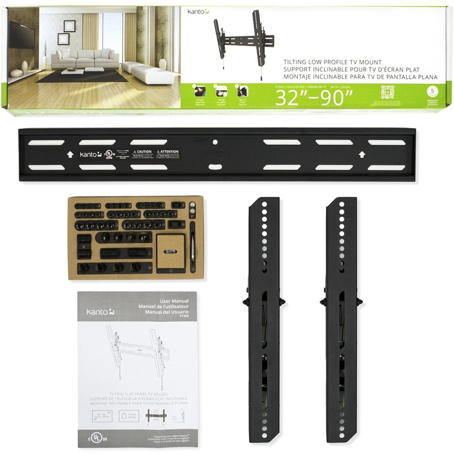 Kanto PT300 Wall Mount for TV - Black PT300