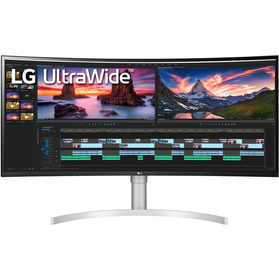 LG Ultrawide 38WN95C-W 38" Class UW-QHD+ Curved Screen Gaming LCD Monitor - 21:9 - White 38WN95C-W.AUS